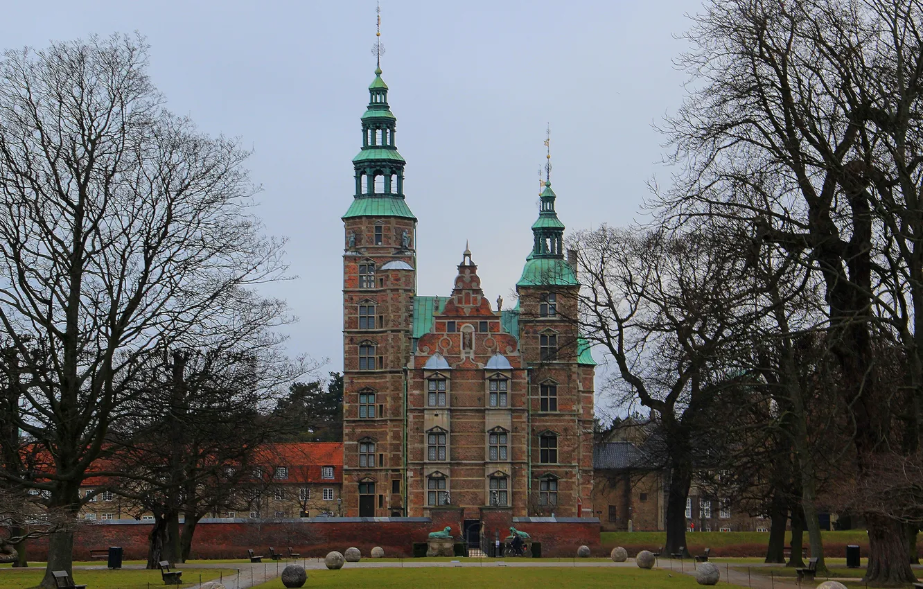 Photo wallpaper castle, garden, Denmark, attraction, castle, Royal, Denmark, Copenhagen