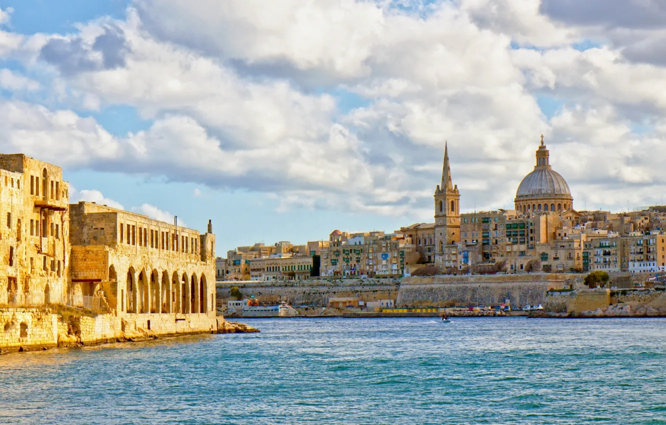 Photo wallpaper The Mediterranean sea, Malta, Malta, Valletta, Valletta