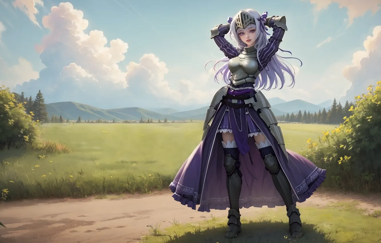 Photo wallpaper girl, anime, necromancer