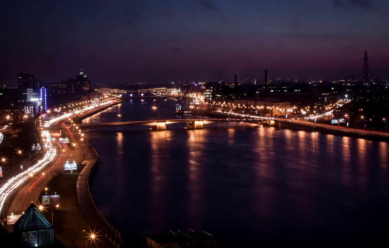 Photo wallpaper the city, beauty, night city