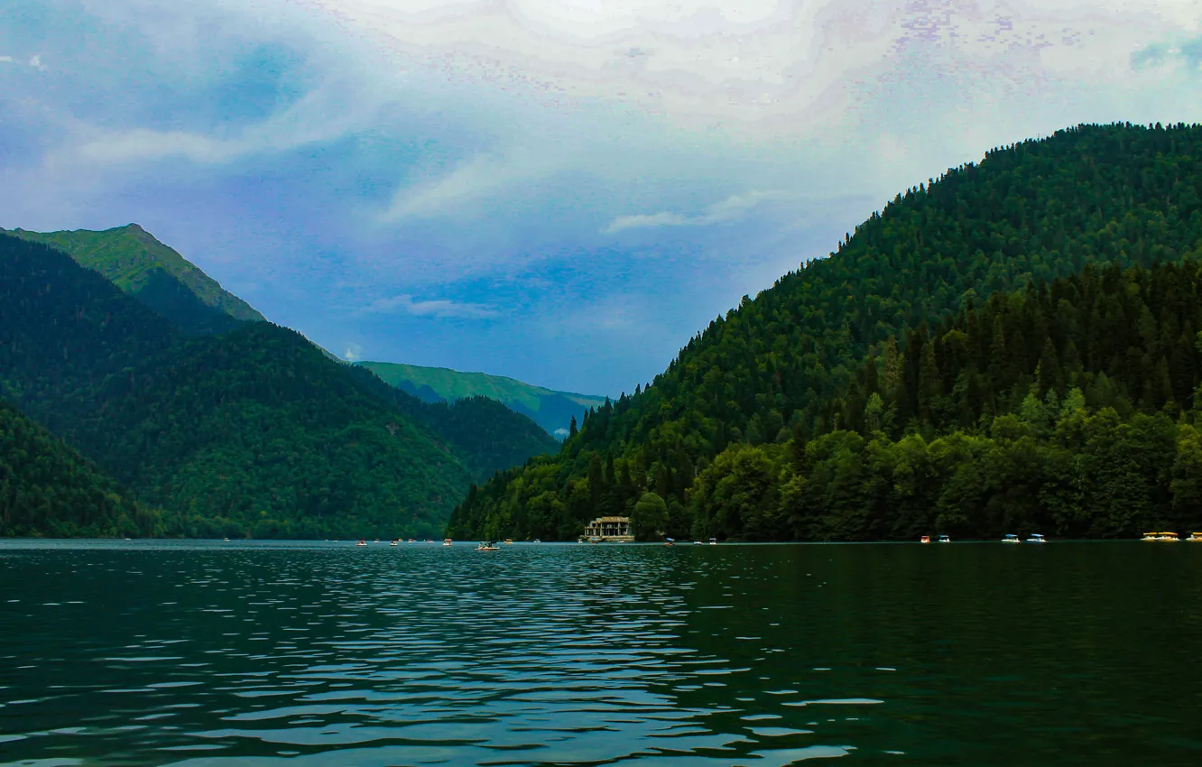 Photo wallpaper mountains, nature, Abkhazia