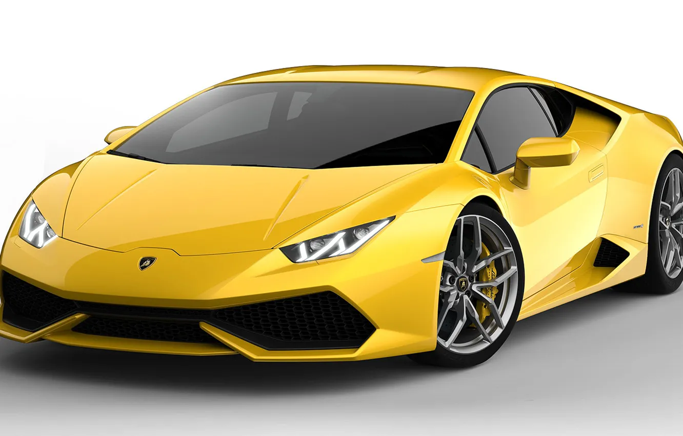 Photo wallpaper Yellow, Lamborghini, Lamborghini, Supercar, Yellow, Supercar, LP 610-4, Huracan