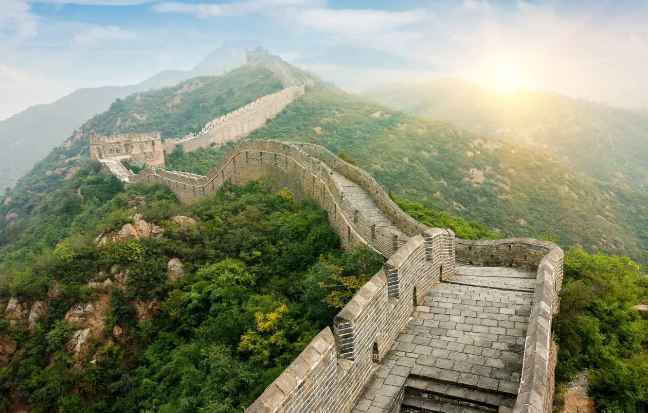 Photo wallpaper Nature, Wall, China, The Great Wall Of China
