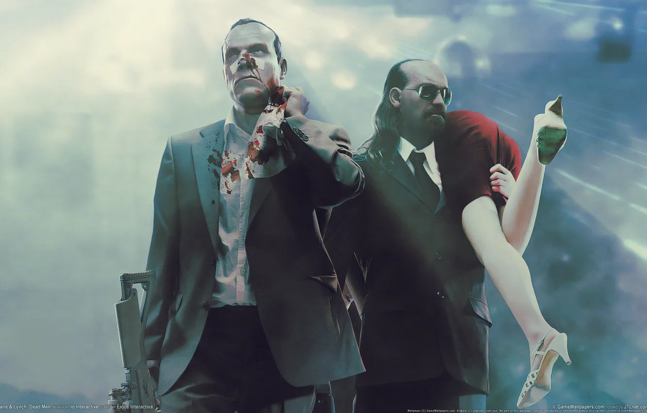 Photo wallpaper weapons, blood, glasses, Dead men, Kane, theft, tuxedo, Linch