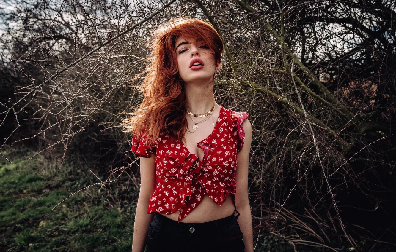 Photo wallpaper look, girl, portrait