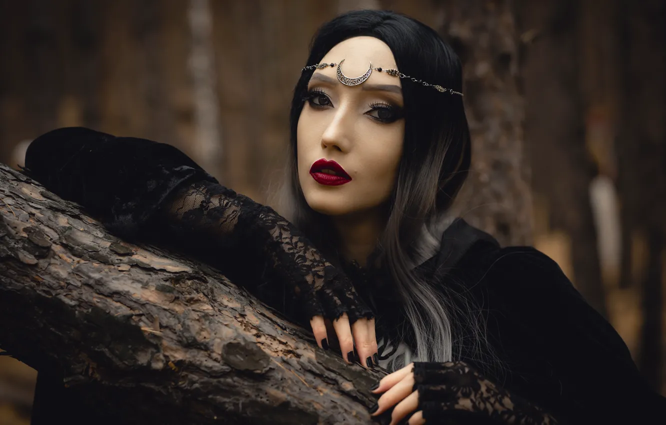 Photo wallpaper girl, style, witch