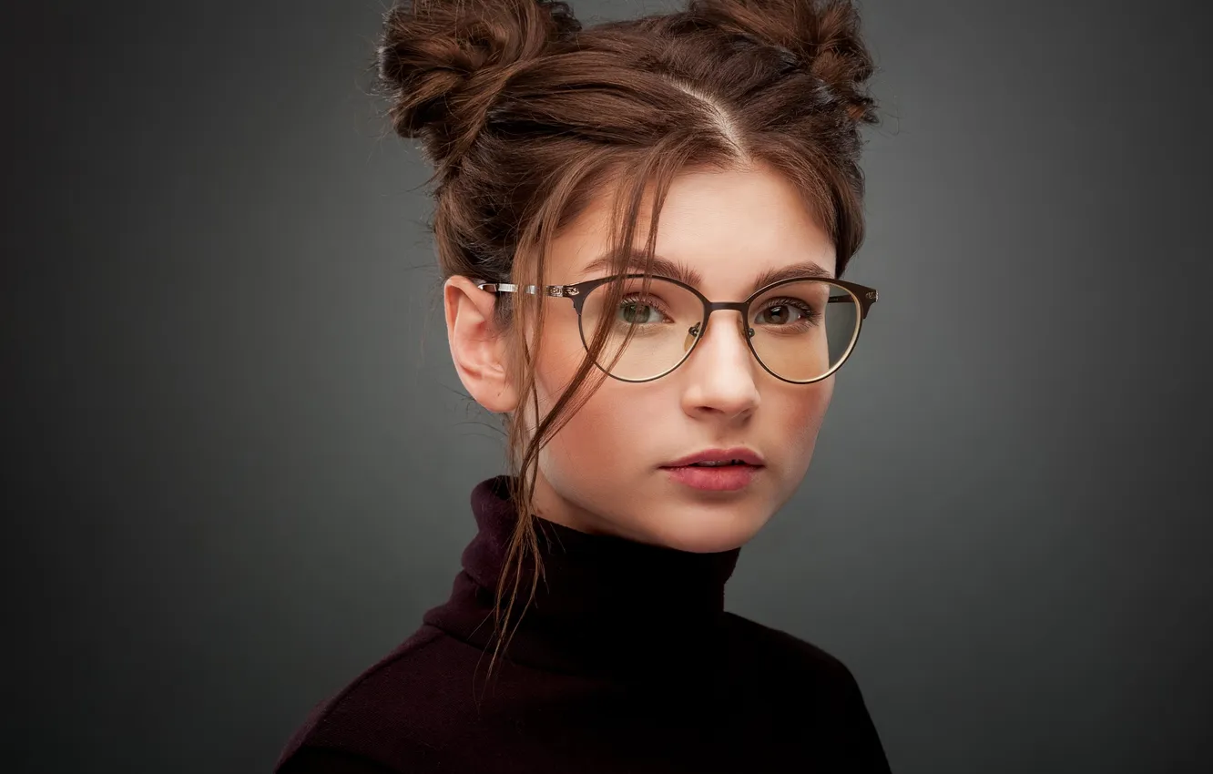Photo wallpaper portrait, Maria, glasses, Evgeny Degtev