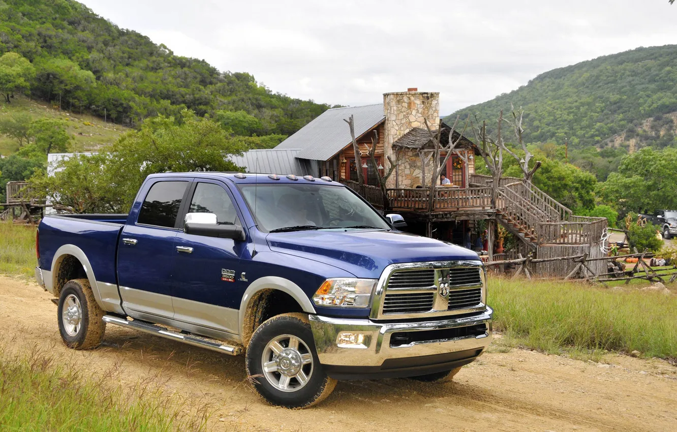 Photo wallpaper landscape, Dodge, Ram, 3500