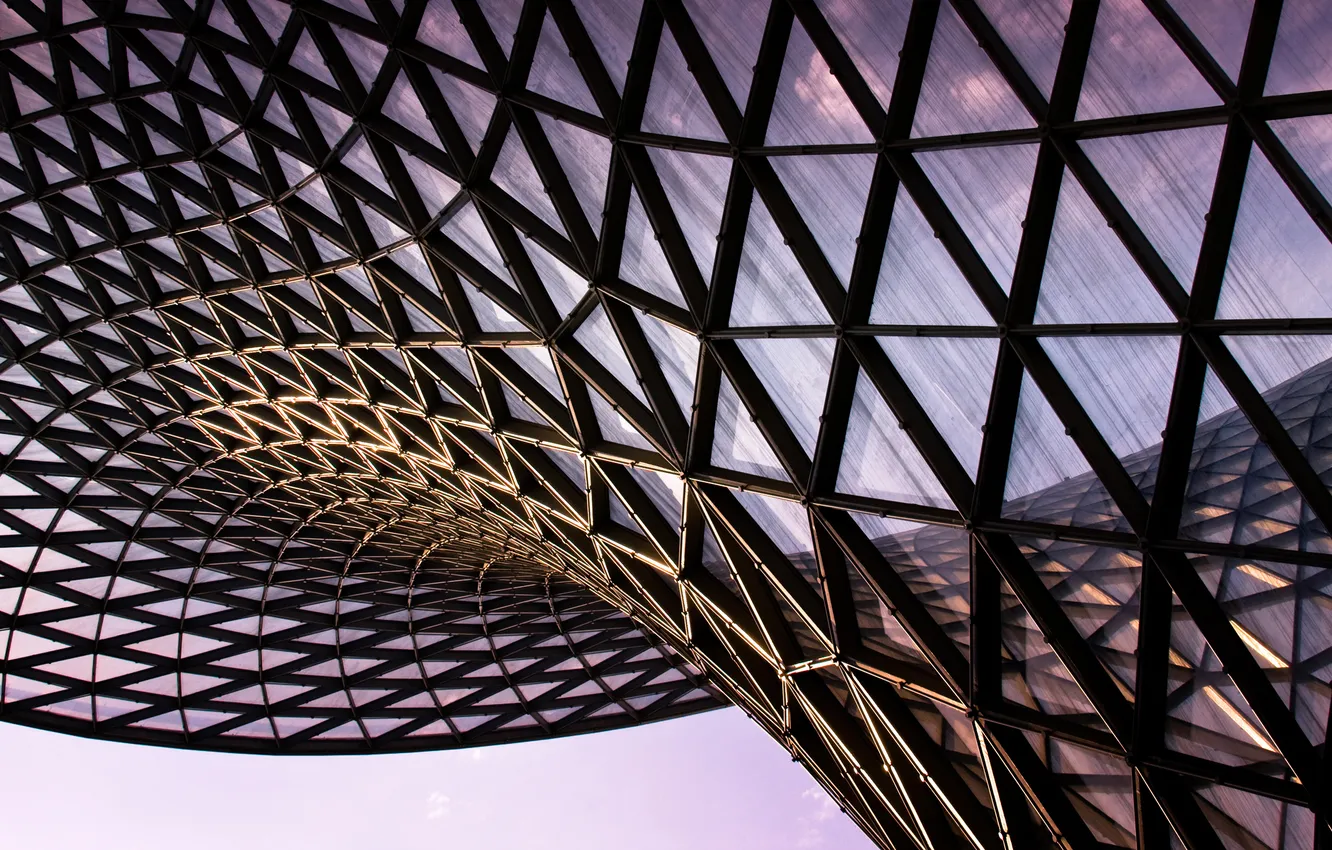 Photo wallpaper the sky, glass, design, steel