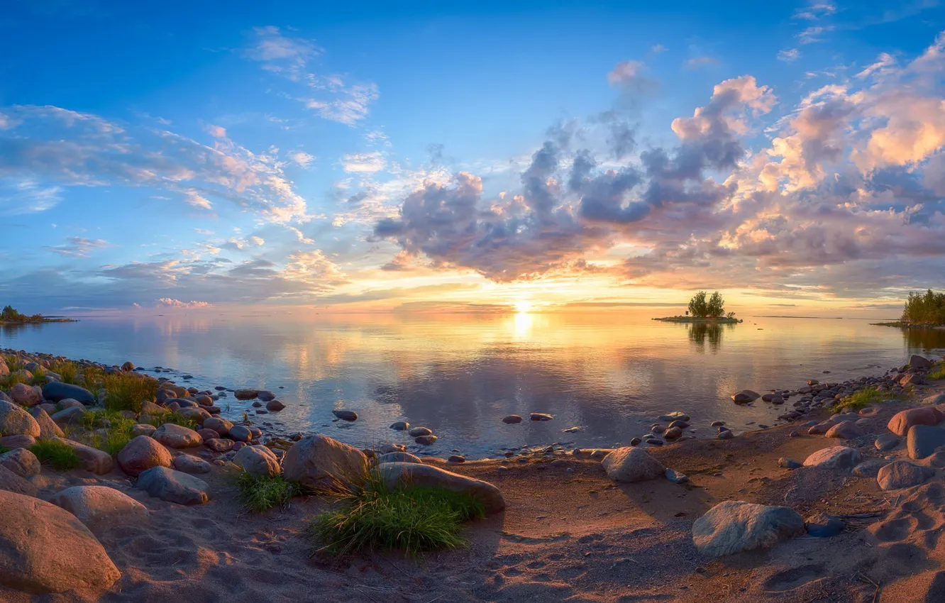 Photo wallpaper the sky, clouds, sunset, Finland, Finland, Finland