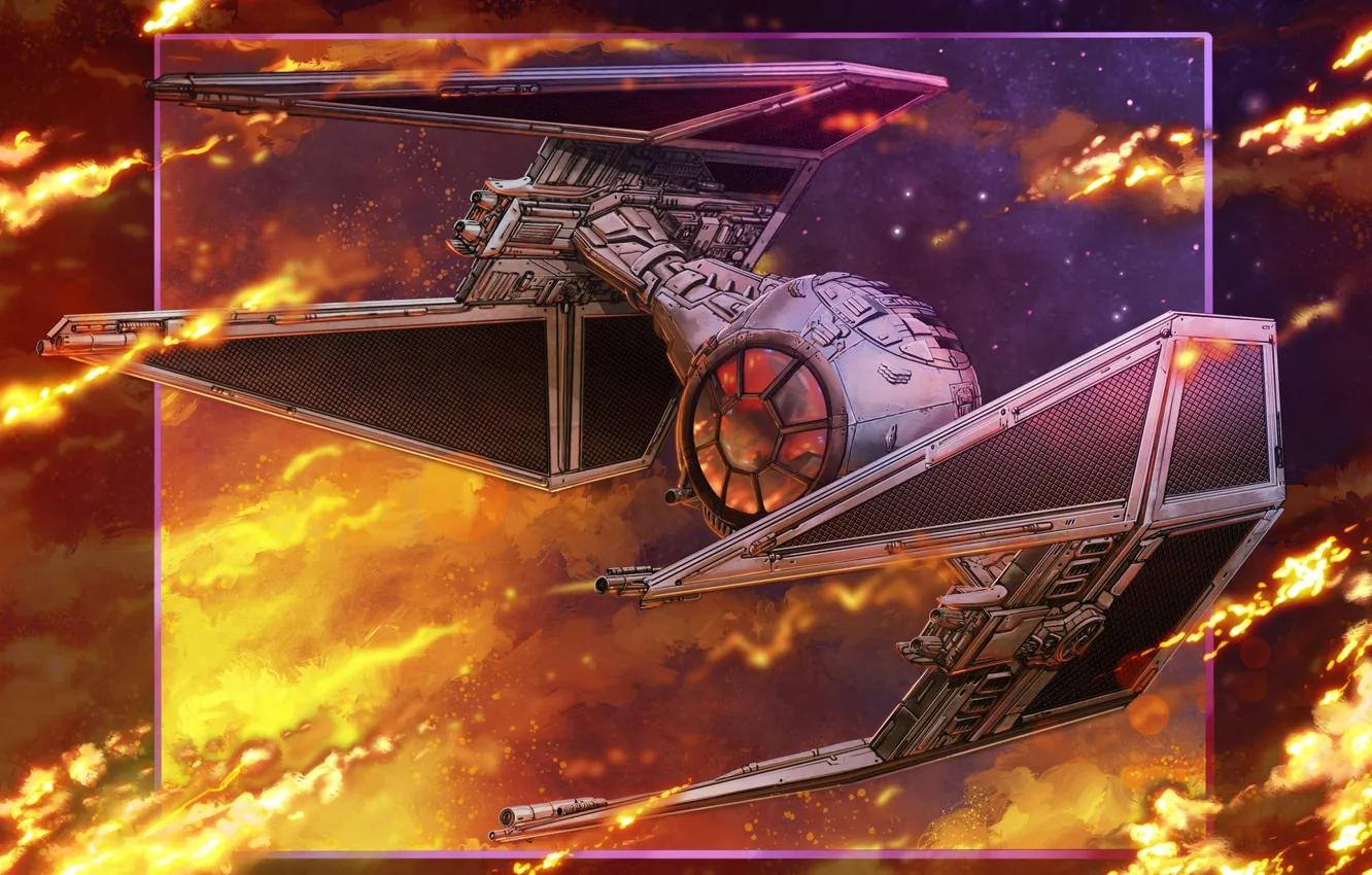 Photo wallpaper Star Wars, Fantasy, Art, Star Wars, Interceptor, Fiction, Spaceship, Spaceship