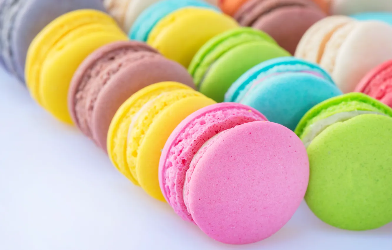 Photo wallpaper colorful, cake, dessert, sweet, sweet, dessert, macaroon, french