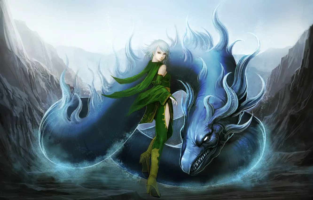 Photo wallpaper dragon, anime, final fantasy