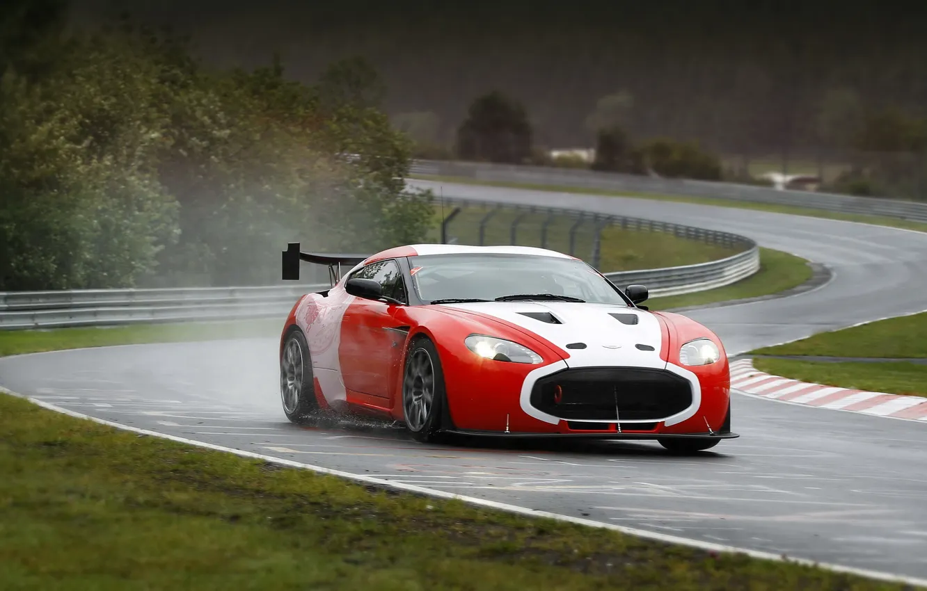 Photo wallpaper squirt, Aston Martin, Aston Martin, track, V12, Zagato, Nurburgring