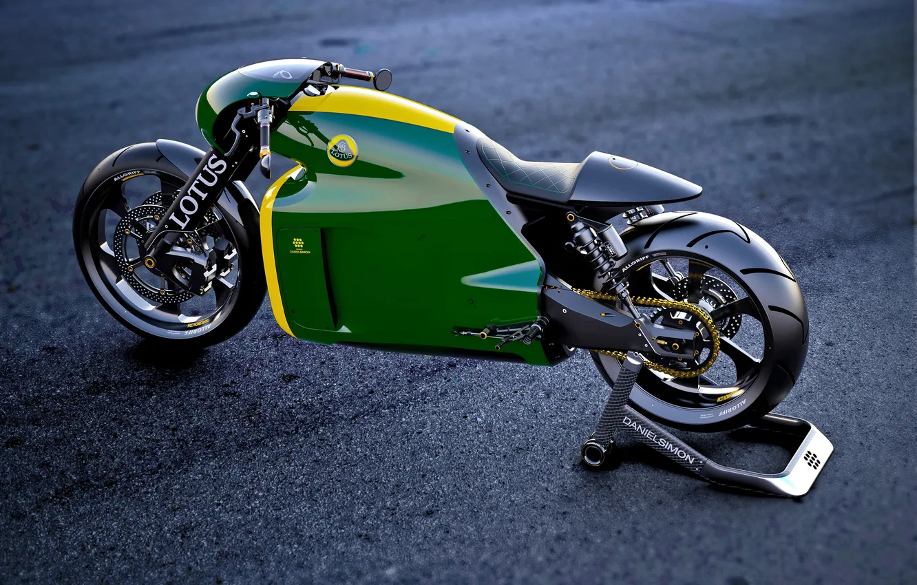 Photo wallpaper Concept, green, green, Lotus, the concept, motorcycle, Lotus, design