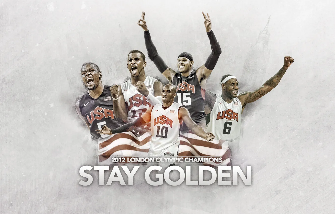 Photo wallpaper sport, London, Basketball, USA, Olympic games, Team
