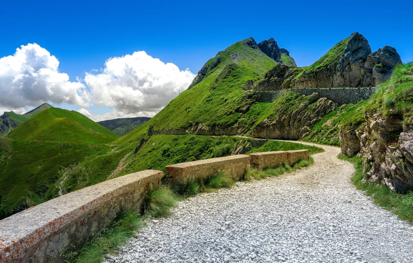 Photo wallpaper mountains, Italy, Liguria