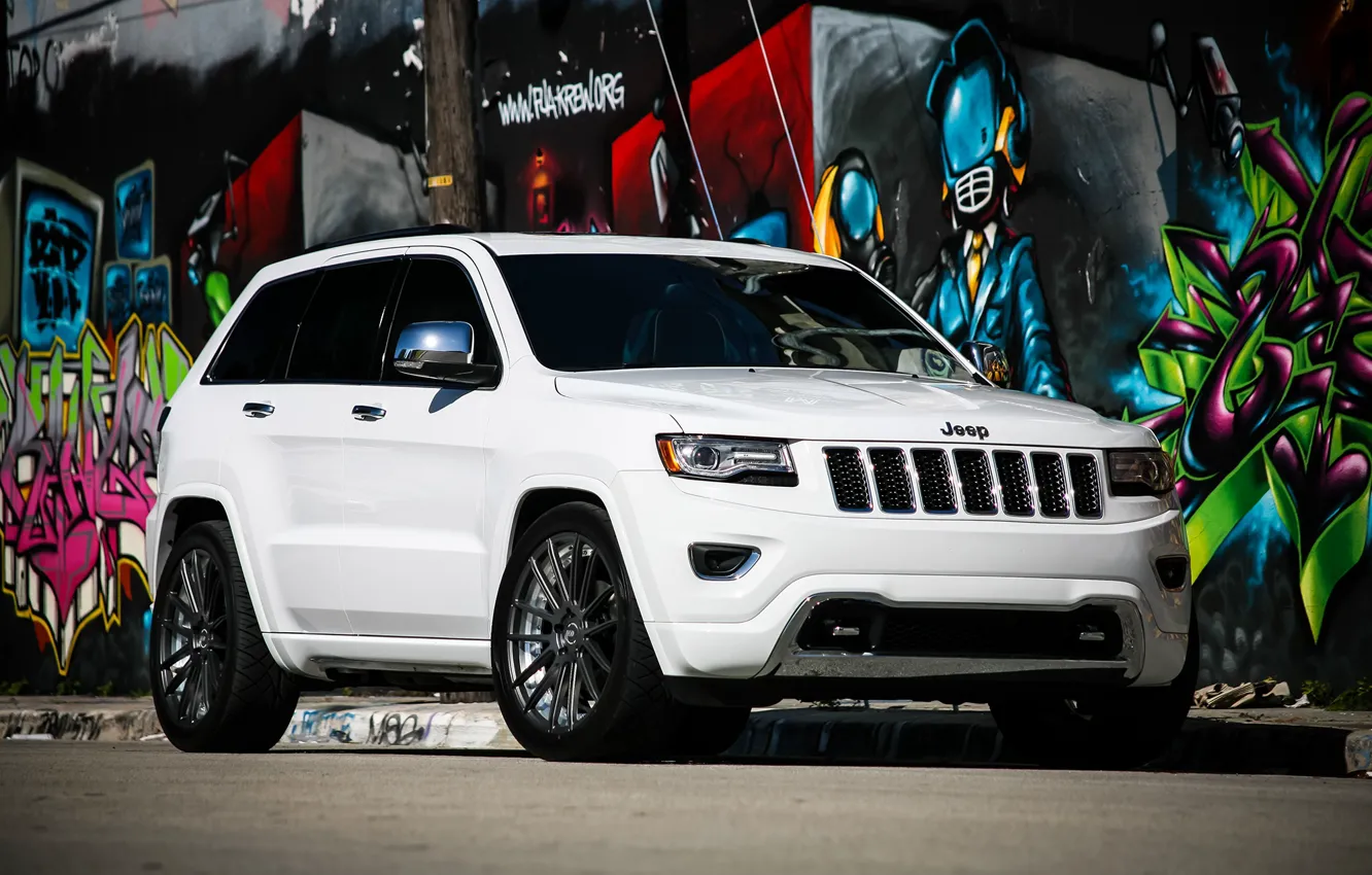 Photo wallpaper lights, Grand, wheels, with, and, Jeep, Luxury, Cherokee