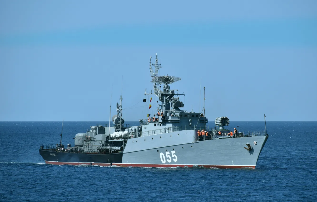 Photo wallpaper The black sea, project 1124-M, Kasimov