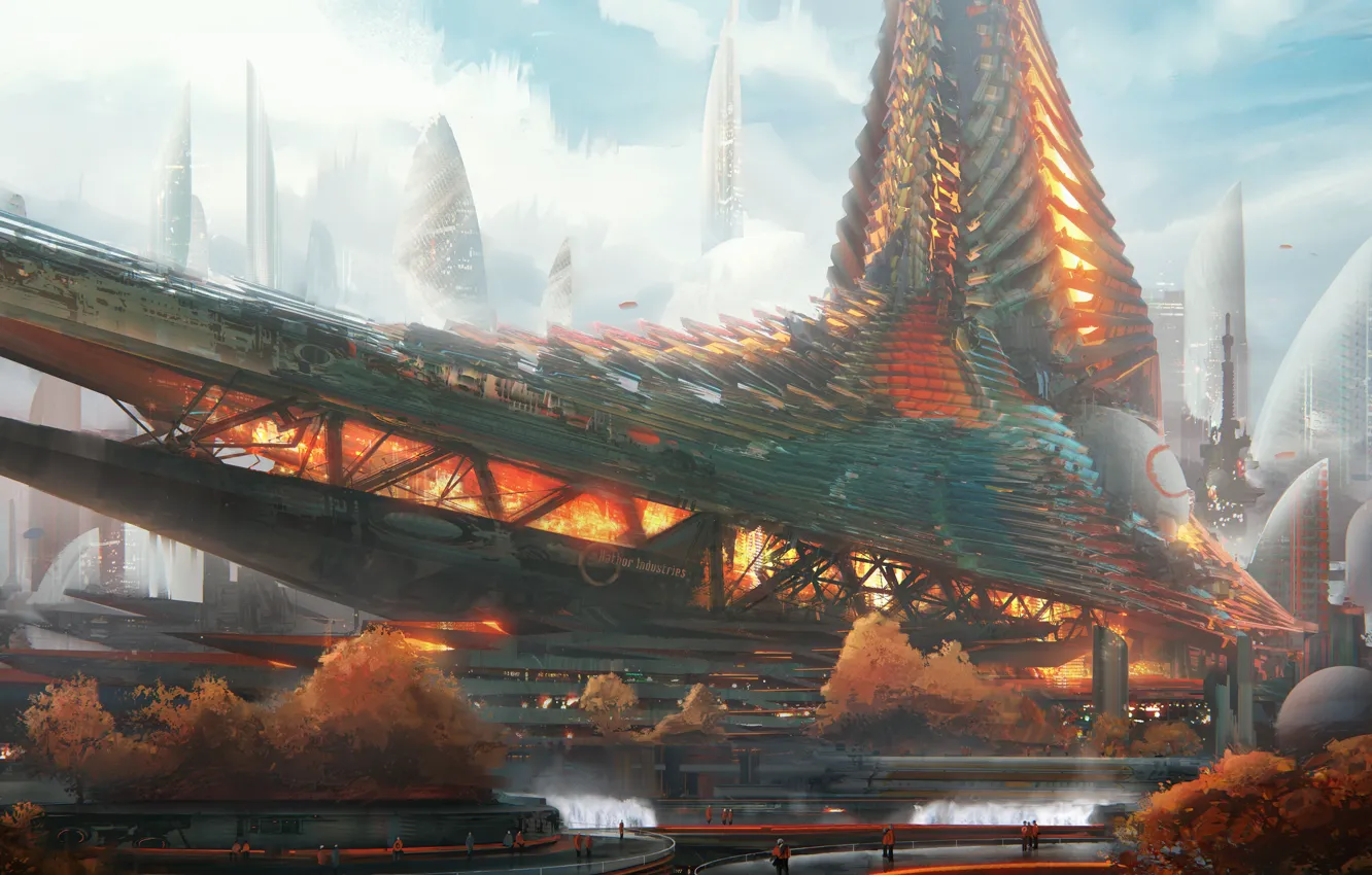 Photo wallpaper the city, architecture, Leon Tukker, Hathor Industries headquarters