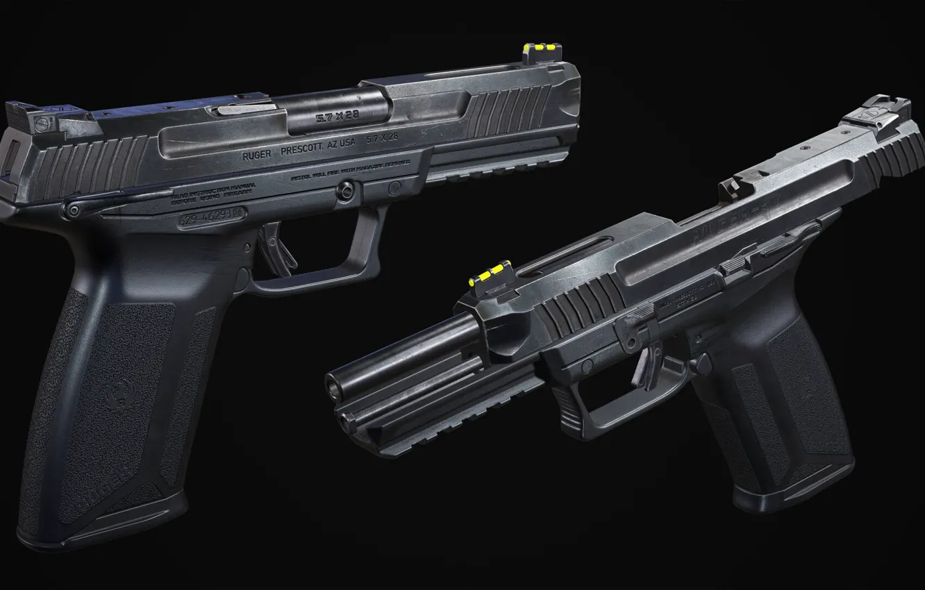Photo wallpaper USA, self-loading pistol, Ruger-57