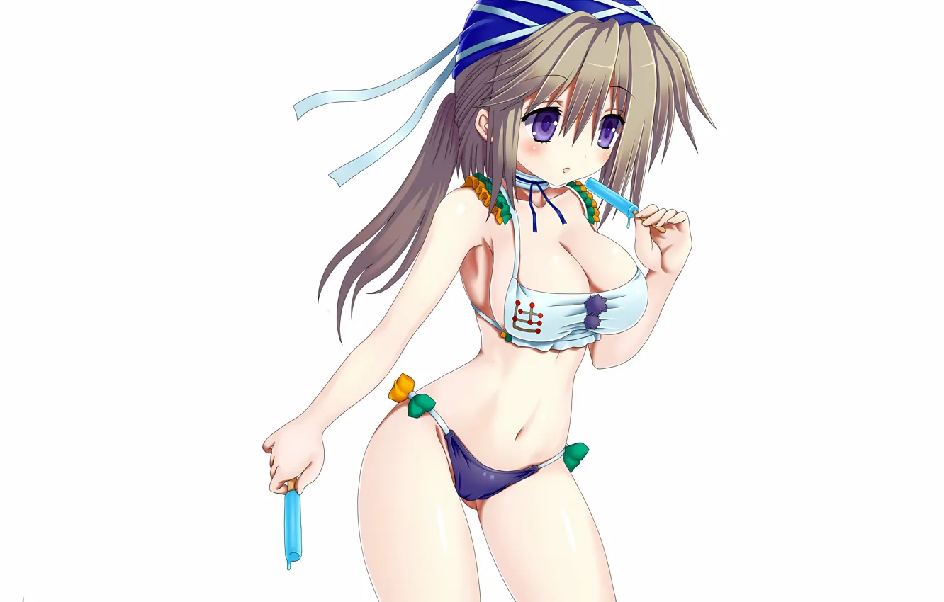 Photo wallpaper girl, sexy, Cameltoe, cleavage, long hair, touhou, brown hair, boobs