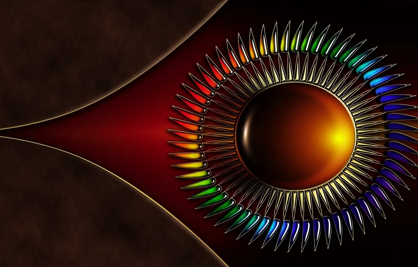 Photo wallpaper color, round, Abstraction