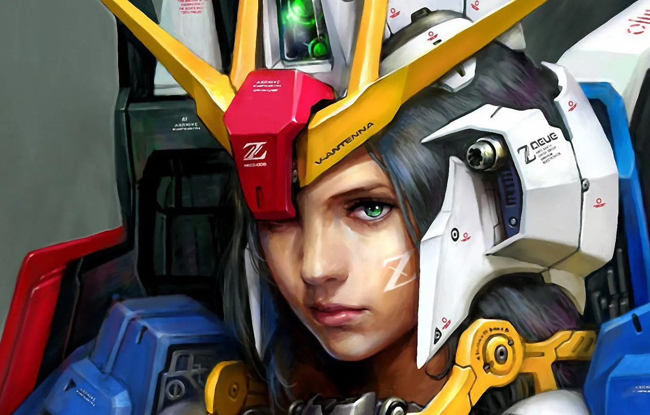 Photo wallpaper metal, art, fur, Mobile Suit Gundam