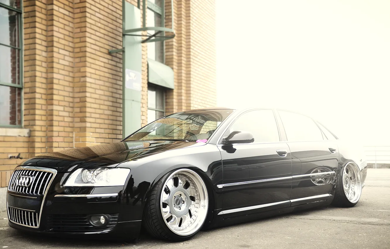 Photo wallpaper Audi, black, tuning