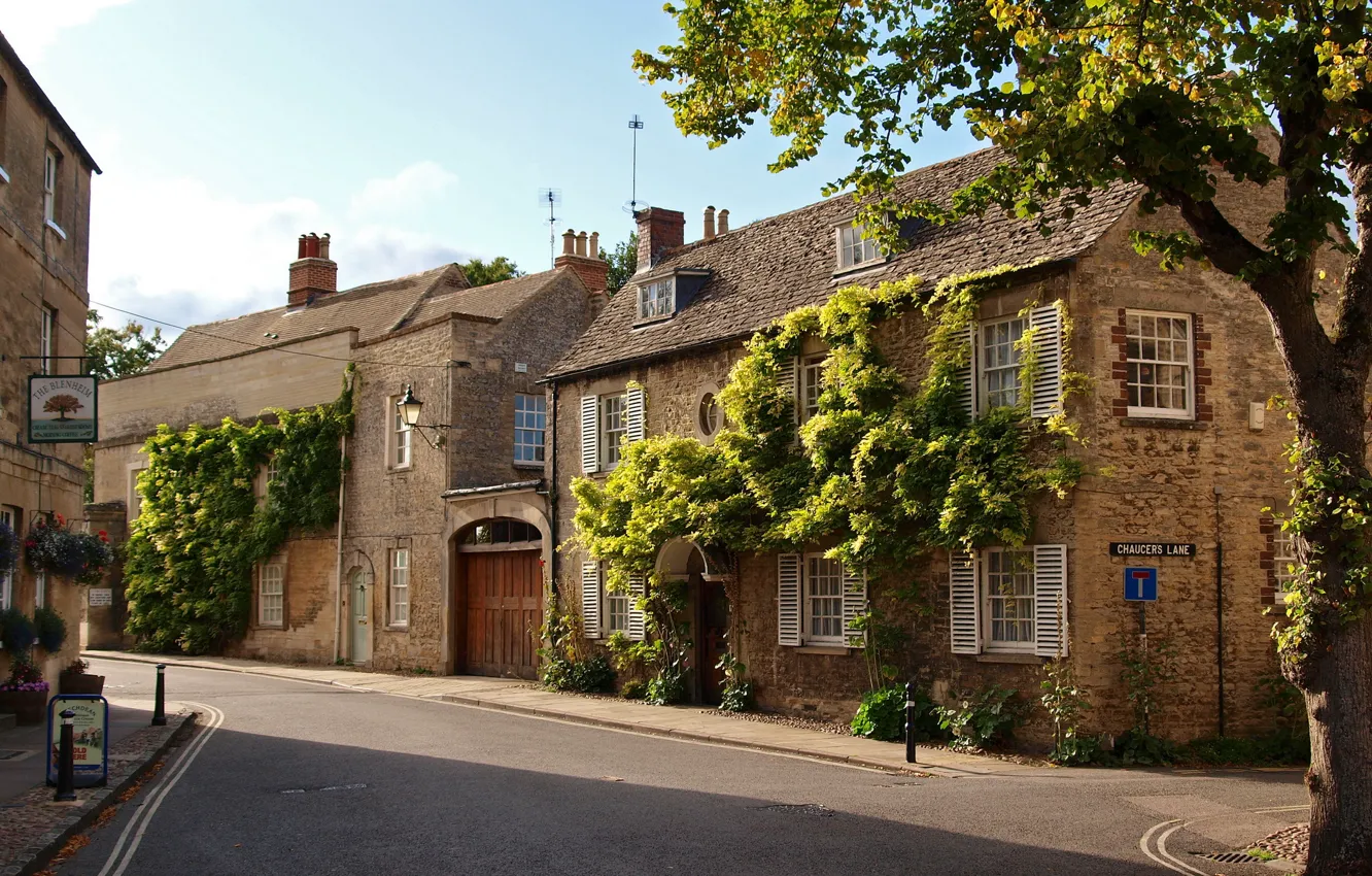 Photo wallpaper the city, photo, home, UK, Woodstock, Oxfordshire