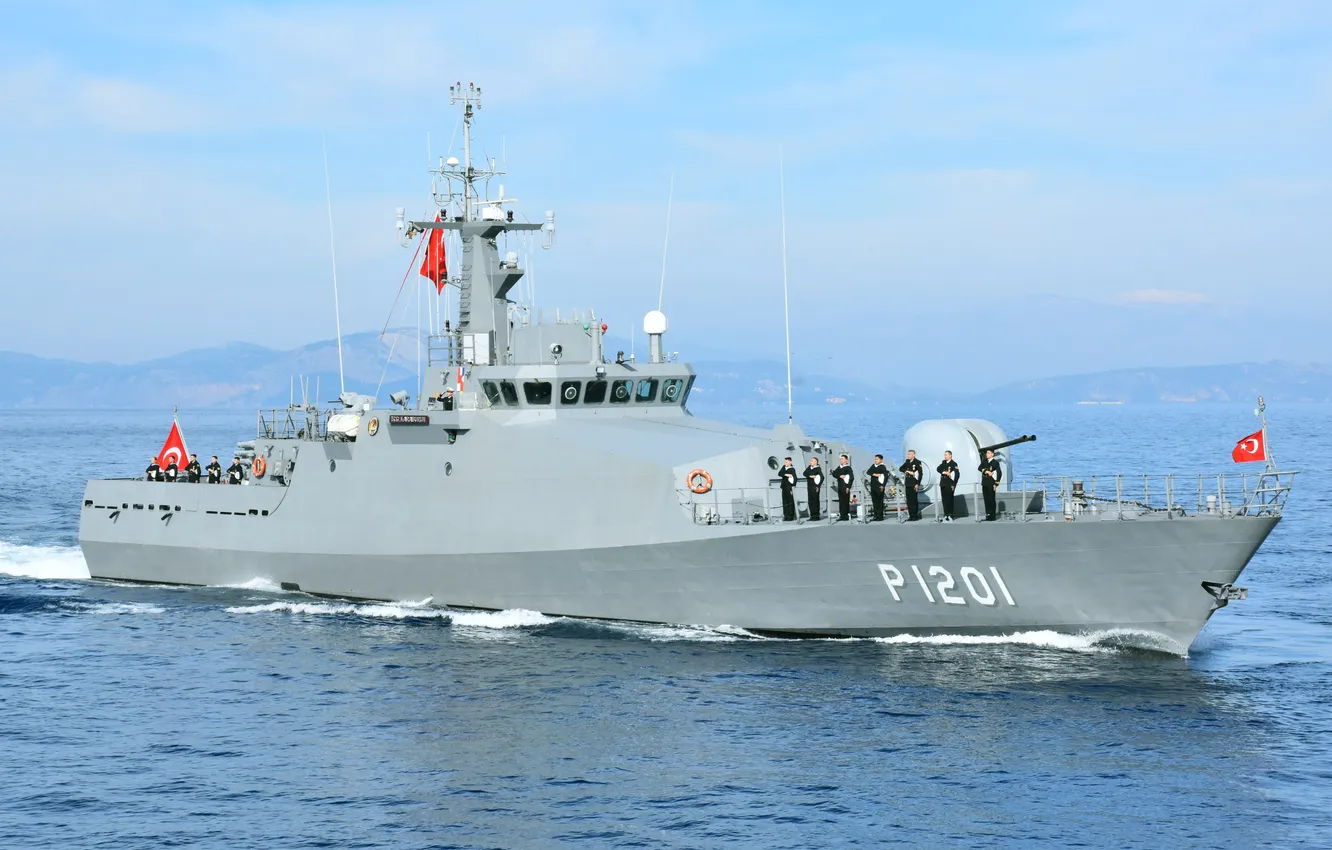 Photo wallpaper Turkey, patrol boat, TCG Karaburun