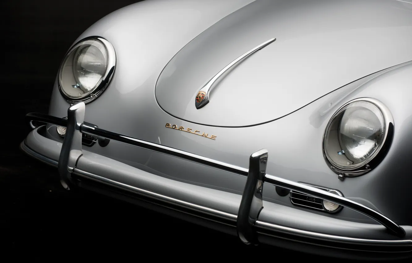 Photo wallpaper Porsche, close-up, Front, 1957, 356, Porsche 356A 1600 Super Coupe