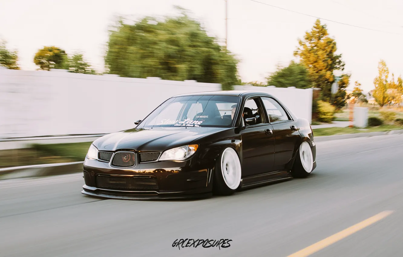 Photo wallpaper Subaru, Impreza, WRX, STI, low, stance, Hella flush, BellyScrapers