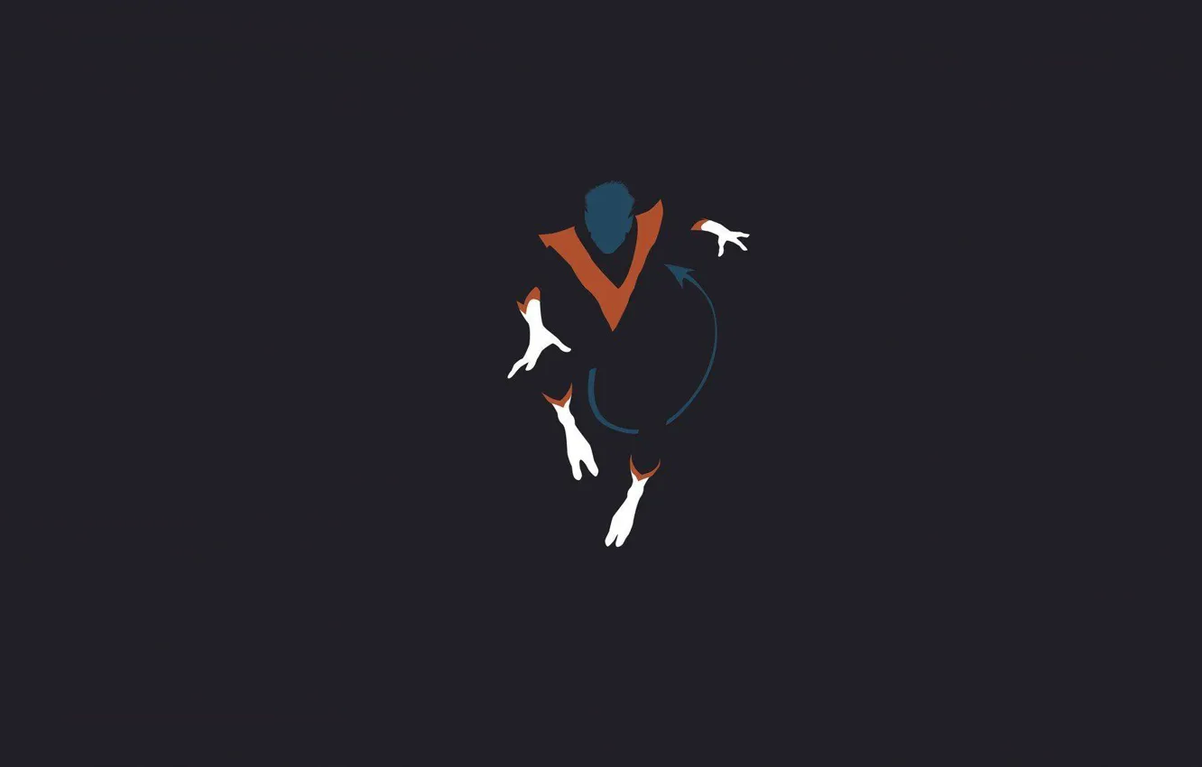 Photo wallpaper X-Men, minimal Wallpapers, Marvel Comics, Nightcrawler, Mutant