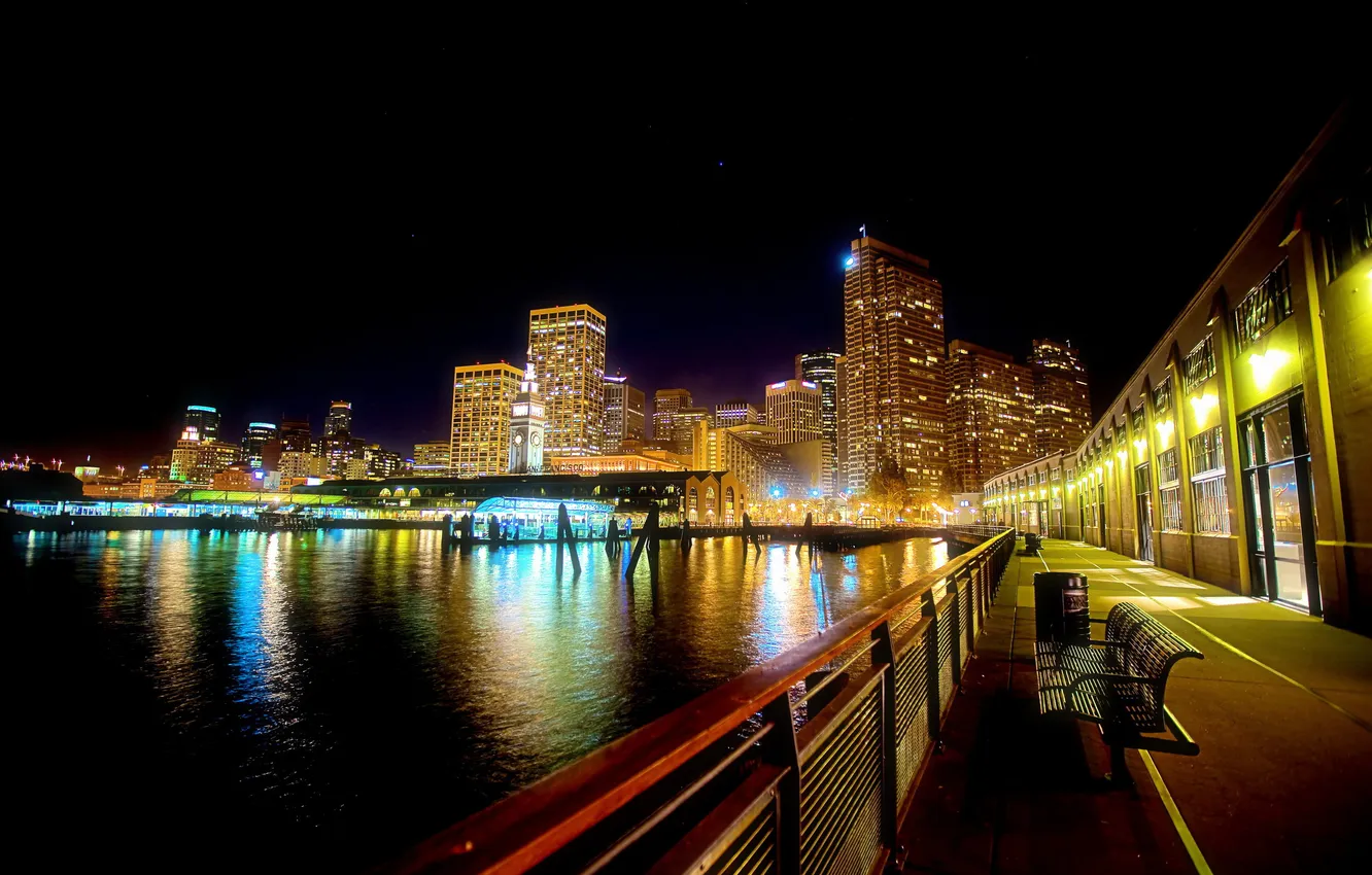 Photo wallpaper night, lights, night