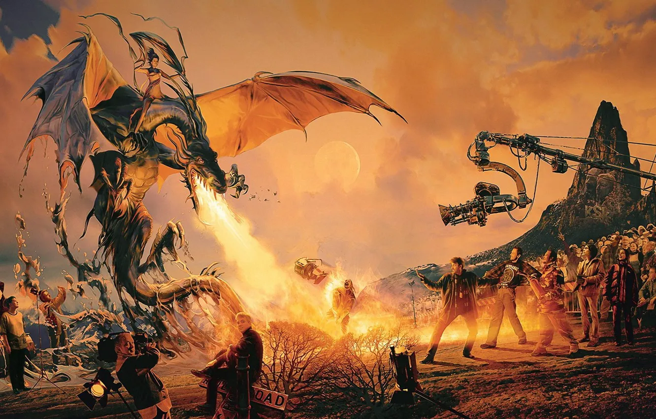 Photo wallpaper lights, the film, dragon