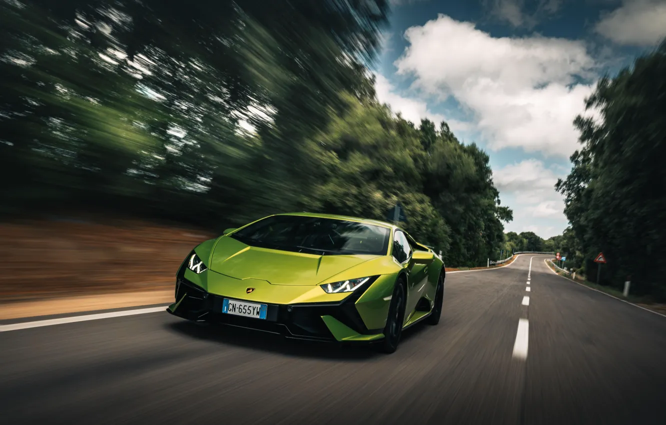 Photo wallpaper green, Lamborghini, Lambo, Huracan, Lamborghini Huracan Tecnica