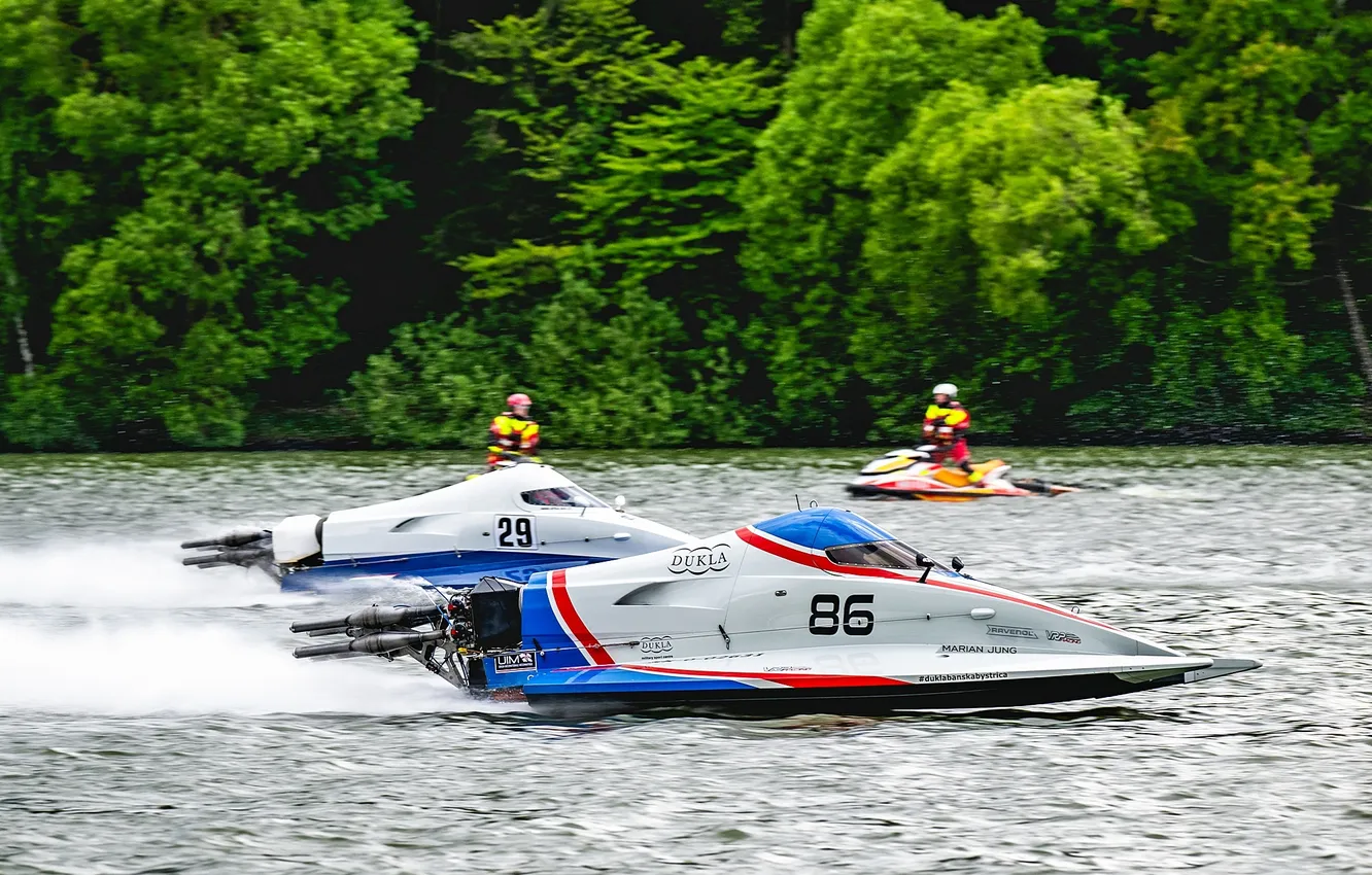 Photo wallpaper race, boat, speed