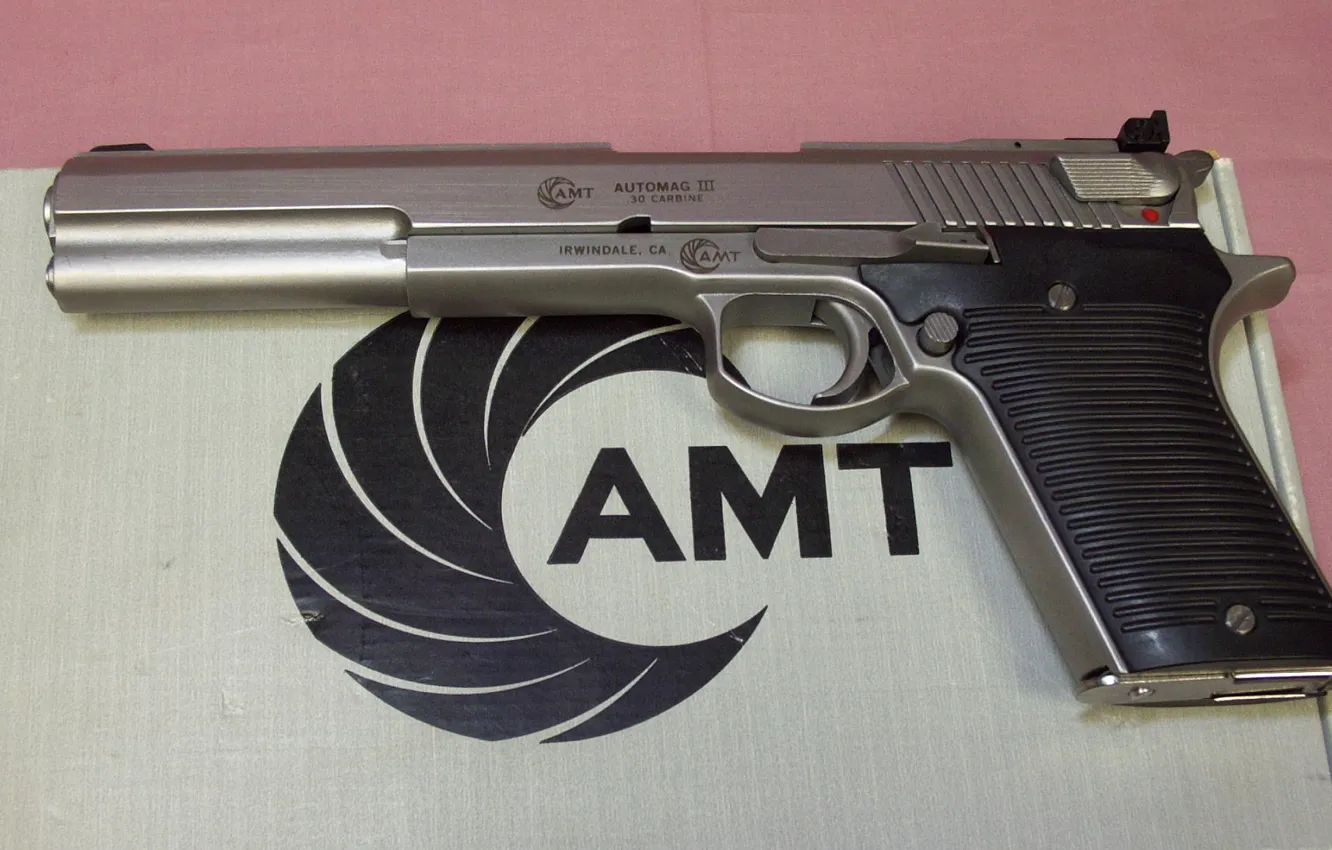 Photo wallpaper gun, box, semi-automatic, OFFICE, Automag III