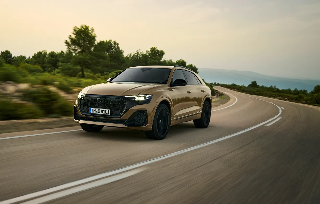 Photo wallpaper car, Audi, speed, Q8, Audi Q8 2024