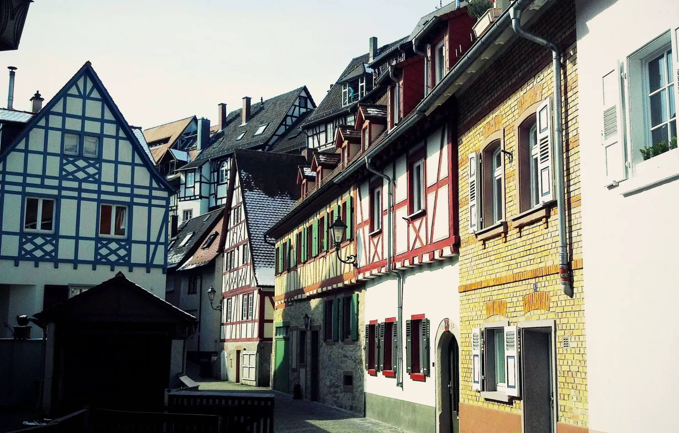Photo wallpaper street, Germany, village, houses