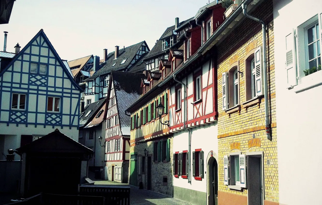 Photo wallpaper street, Germany, village, house