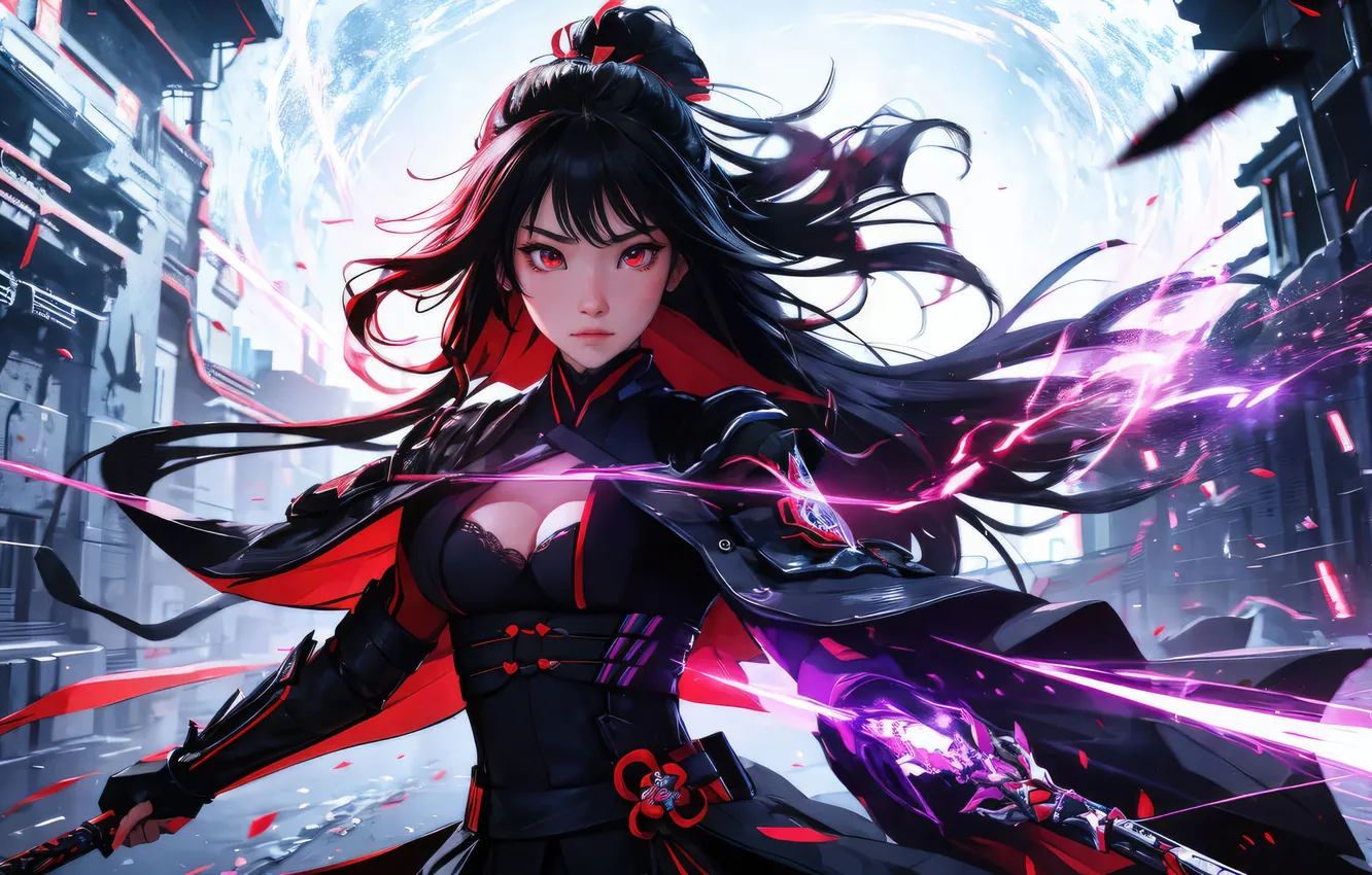 Photo wallpaper girl, asian, cute, AI Art