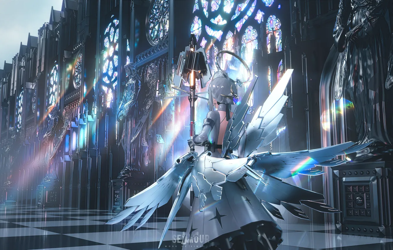 Photo wallpaper girl, angel, armor, Liv, Punishing: Gray Raven