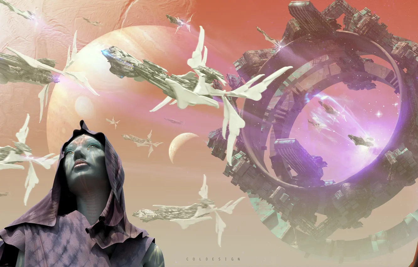 Photo wallpaper planet, being, That aint no Stage Coach