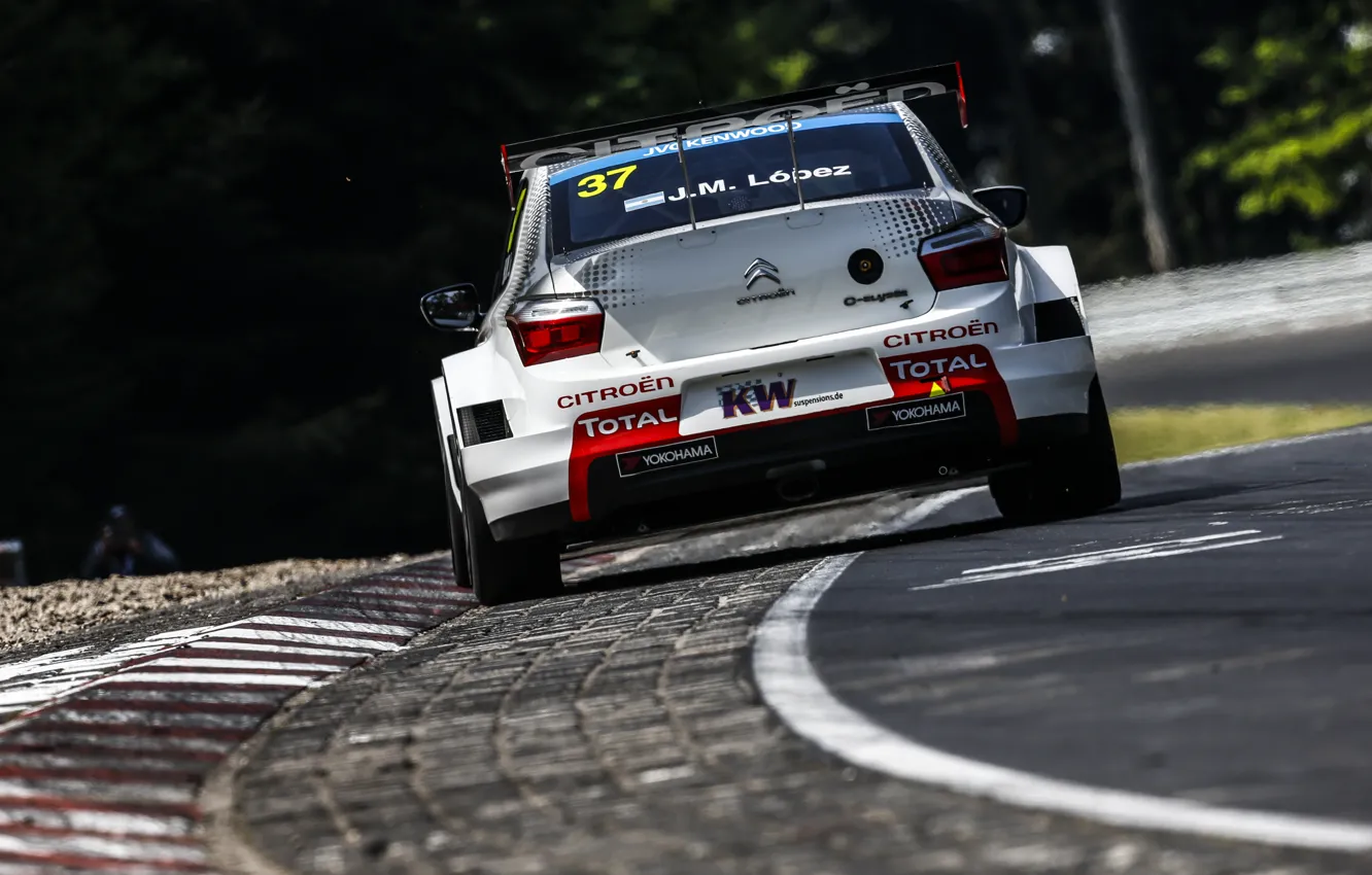 Photo wallpaper Citroen, Germany, Nurburgring, WTCC, Green Hell, World Touring Car Championship, CITROEN RACING, TC1