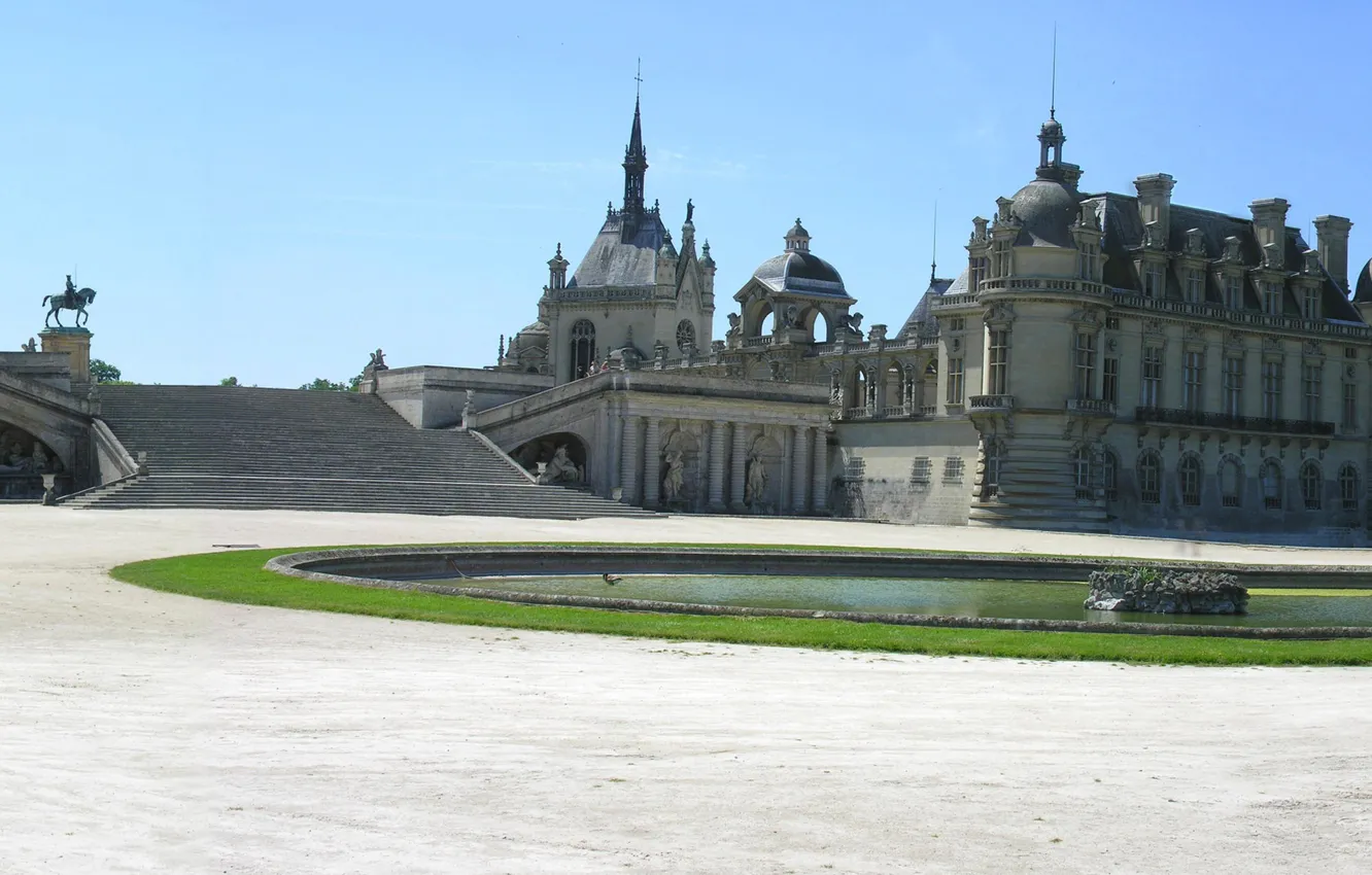 Photo wallpaper France, panorama, Chantilly castle