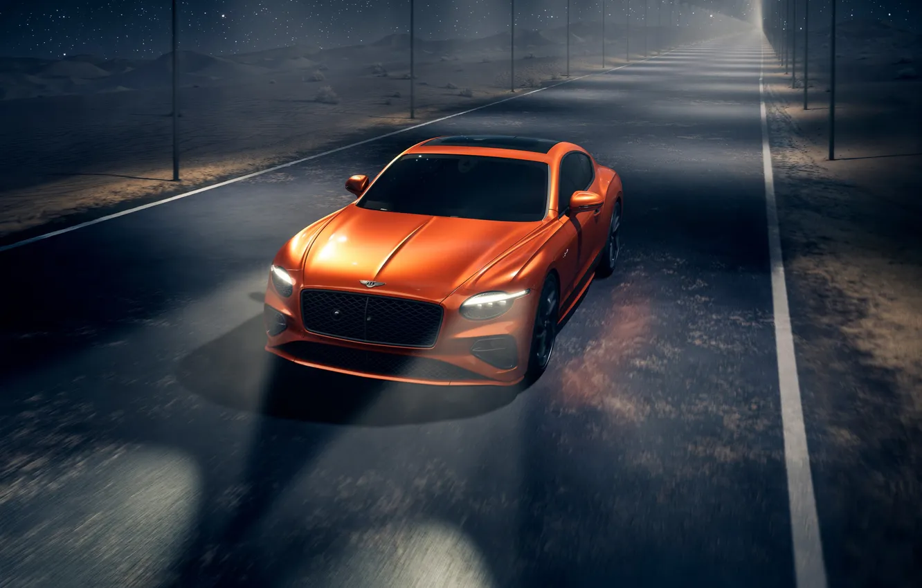 Photo wallpaper Bentley, Continental, speed