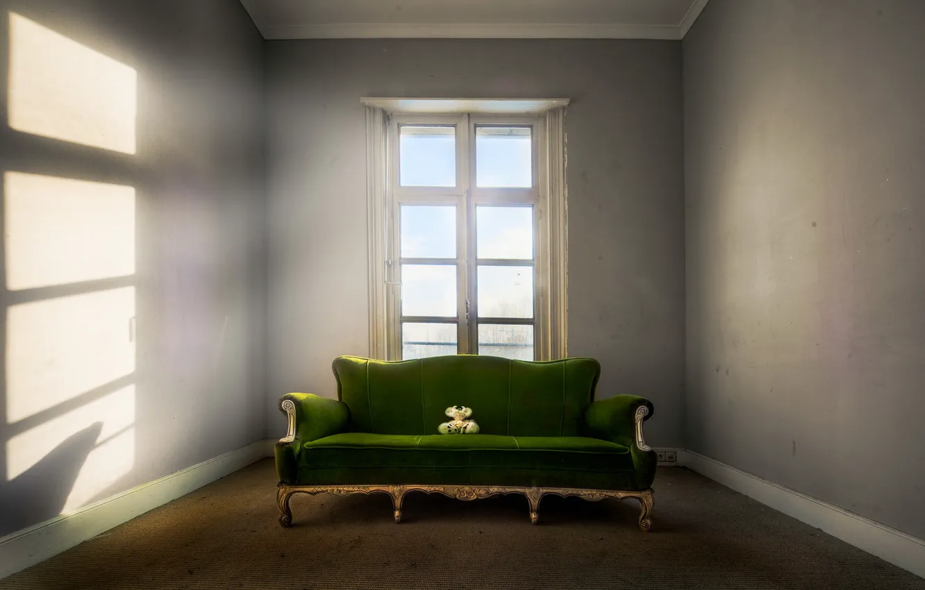 Photo wallpaper room, sofa, window