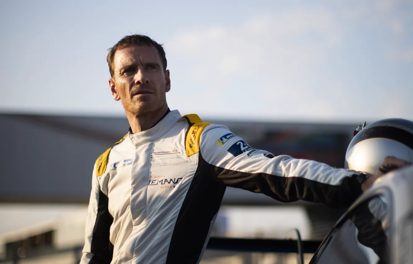 Photo wallpaper actor, Racing, Driver, Michael Fassbender